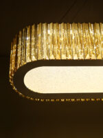 Amber Glass Crystal Dining Chandelier - Image 8