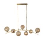 Amber Glass Fairy LED Dining Chandelier - Image 2