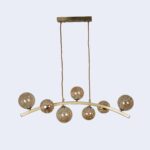 Amber Glass Fairy LED Dining Chandelier - Image 6