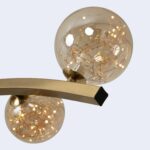 Amber Glass Fairy LED Dining Chandelier - Image 4