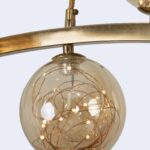 Amber Glass Fairy LED Dining Chandelier - Image 5