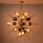 Amber Globe Starburst Chandelier