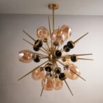 Amber Globe Starburst Chandelier - Image 4