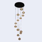 Amber Luxe Cascade Chandelier - Image 3