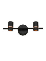 Black Two Holder LED Bathroom Light - Image 2