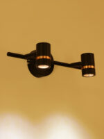 Black Two Holder LED Bathroom Light