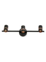 Three Holder Black LED Vanity Light - Image 2