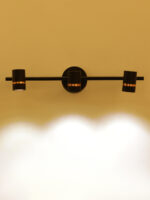 Three Holder Black LED Vanity Light - Image 3