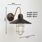 Proudome Vintage Industrial Outdoor Wall Light – Metal Shade Cage Lantern for Patio, Balcony, Porch & Garden - Image 7