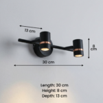 Proudome LED Spotlight Picture Light Black & Rose Gold | Artwork Wall Light - Image 7