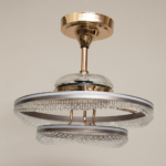 Proudome 3 Color Mode LED Chandelier with Inbuilt Fan for Living Room, Dining Room & Bedroom - Image 2