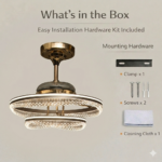 Proudome 3 Color Mode LED Chandelier with Inbuilt Fan for Living Room, Dining Room & Bedroom - Image 7