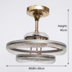 Proudome 3 Color Mode LED Chandelier with Inbuilt Fan for Living Room, Dining Room & Bedroom - Image 6