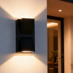 Proudome Up & Down LED Outdoor Wall Light – Modern Black Exterior Wall Lamp for Garden, Balcony, Patio & Staircase Lighting - Image 3