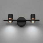 Proudome LED Spotlight Picture Light Black & Rose Gold | Artwork Wall Light