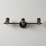 Modern 3-Light LED Picture Light | Wall Mounted Art Light | Black & Rose Gold Finish - Image 2