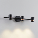 Modern 3-Light LED Picture Light | Wall Mounted Art Light | Black & Rose Gold Finish - Image 5