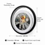 Proudome Space Astronaut LED Wall Lamp for Kids Room, Cartoon Galaxy Wall Decor Light for Nursery & Children Bedroom - Image 7