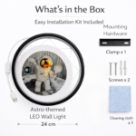 Proudome Space Astronaut LED Wall Lamp for Kids Room, Cartoon Galaxy Wall Decor Light for Nursery & Children Bedroom - Image 8