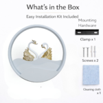 Proudome Swan LED Wall Lamp for Kids Room, White Gold Decorative Nursery Light for Baby Bedroom - Image 8