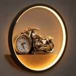 Proudome Motorcycle LED Wall Clock Light for Kids Room, Bike Theme Wall Lamp for Boys Bedroom & Playroom Decor - Image 5
