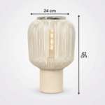 Proudome White Metal Cage Table Lamp for Bedroom – Decorative Open Wire Bedside Lamp for Living Room & Home Decor - Image 8