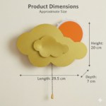 Proudome Cloud Sun Wall Light for Kids Room, Cute Nursery Wall Decor Lamp for Baby Bedroom Lighting - Image 7