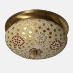 Mosaic Bloom Brass Ceiling Light