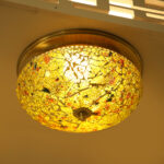 Golden Ember Mosaic Ceiling Light (Bulb Not Included)