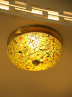 Golden Ember Mosaic Ceiling Light (Bulb Not Included)
