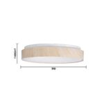 Nordic Halo Wooden Finish LED Ceiling Light - Image 11