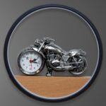 Proudome Motorcycle LED Wall Clock Light for Kids Room, Bike Theme Wall Lamp for Boys Bedroom & Playroom Decor - Image 2