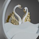 Proudome Swan LED Wall Lamp for Kids Room, White Gold Decorative Nursery Light for Baby Bedroom - Image 6