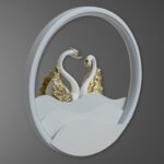 Proudome Swan LED Wall Lamp for Kids Room, White Gold Decorative Nursery Light for Baby Bedroom - Image 5