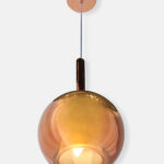 Globe Pendant Light with Adjustable Hanging (Bulb Not Included)