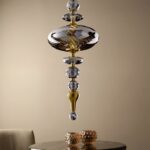 Smokey Crystal Drop LED Pendant Light