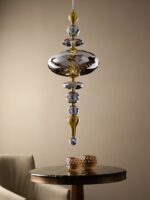 Smokey Crystal Drop LED Pendant Light