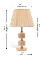 Aurelia StoneGlow Luxury Table Lamp with Fabric Shade (Bulb Not Included) - Image 10