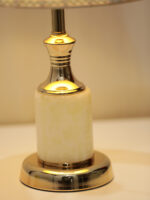 Elara LuxeGlow Gold Finish Table Lamp with Fabric Shade (Bulb Not Included) - Image 9