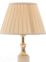 Elara LuxeGlow Gold Finish Table Lamp with Fabric Shade (Bulb Not Included) - Image 3