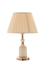 Elara LuxeGlow Gold Finish Table Lamp with Fabric Shade (Bulb Not Included) - Image 4