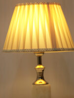 Elara LuxeGlow Gold Finish Table Lamp with Fabric Shade (Bulb Not Included) - Image 5