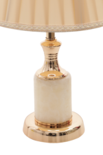 Elara LuxeGlow Gold Finish Table Lamp with Fabric Shade (Bulb Not Included) - Image 6
