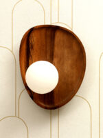 Aurewood Orb Wooden Wall Light (Bulb Not Included) - Image 2