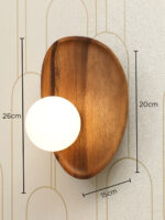 Aurewood Orb Wooden Wall Light (Bulb Not Included) - Image 7