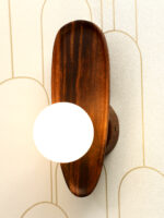 Aurewood Halo Wooden Wall Light (Bulb Not Included)