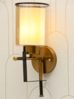 Aurelio Axis Amber Glass Wall Light (Bulb Not Included) - Image 6