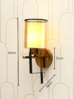 Aurelio Axis Amber Glass Wall Light (Bulb Not Included) - Image 8