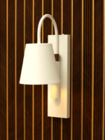 Noir Arc Modern White Wall Light (Bulb Not Included)