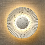 Pebble Bloom White Textured Wall Light